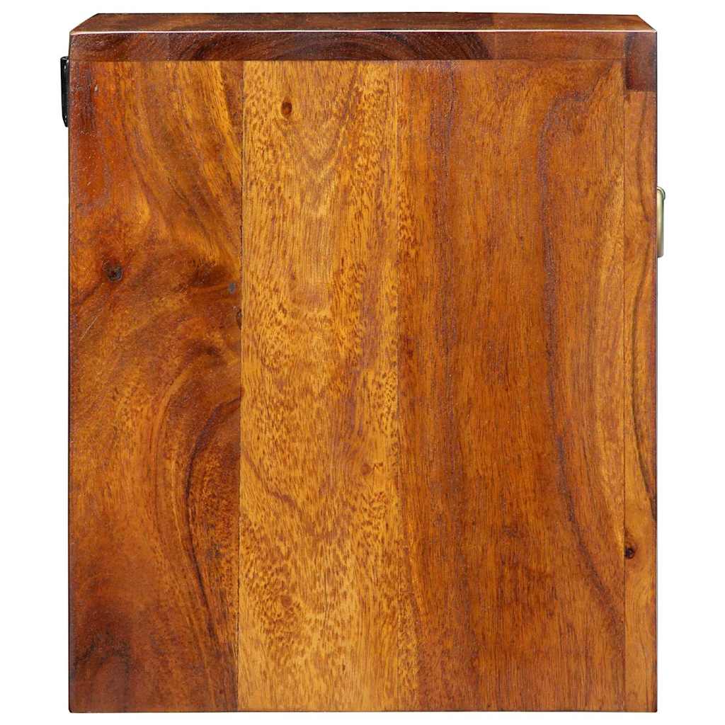 Armario de Noche Marrón 40 x 35 x 35 cm Madera de Acacia Sólida