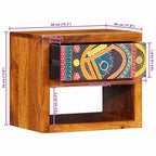 Armario de Noche Marrón 40 x 35 x 35 cm Madera de Acacia Sólida