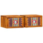 Armario de Noche con cajón 2 pcs Madera vieja 35 x 35 x 20 cm