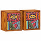 Armario de Noche con cajón 2 pcs Marrón 35 x 30 x 40 cm