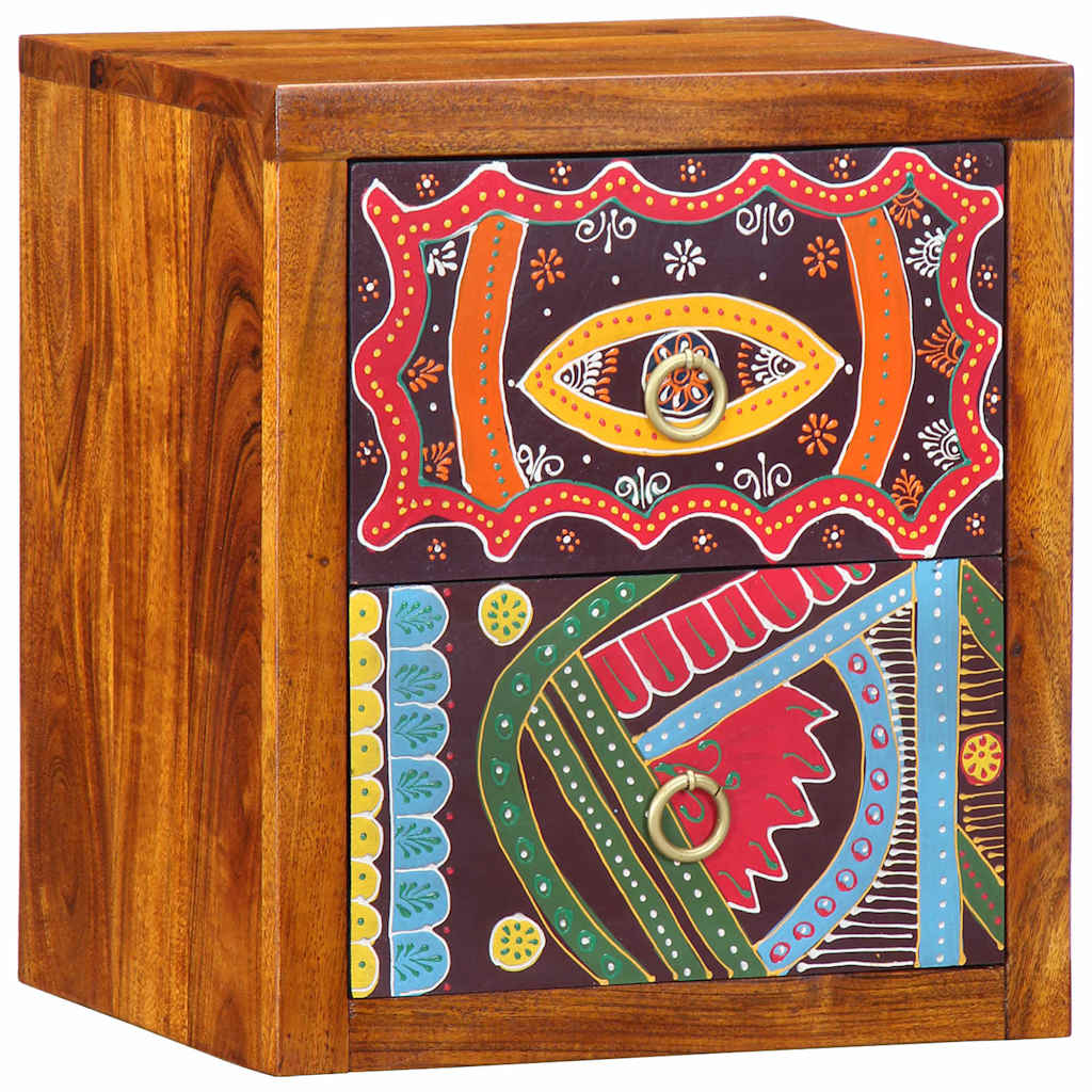 Armario de Noche con cajón 2 pcs Marrón 35 x 30 x 40 cm