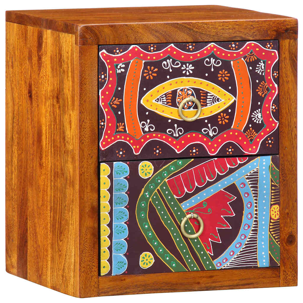 Armario de Noche con cajón 2 pcs Marrón 35 x 30 x 40 cm