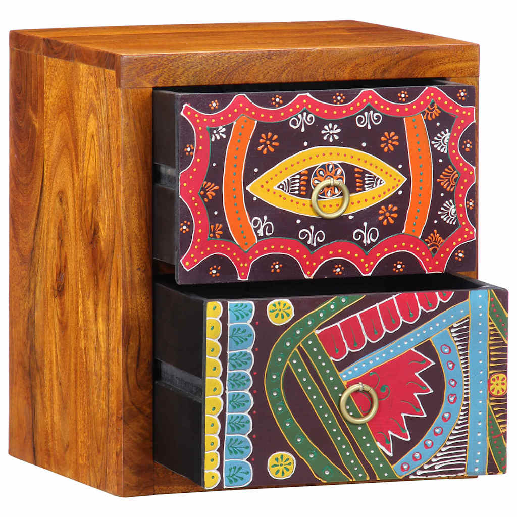 Armario de Noche con cajón 2 pcs Marrón 35 x 30 x 40 cm