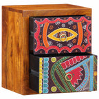 Armario de Noche con cajón 2 pcs Marrón 35 x 30 x 40 cm
