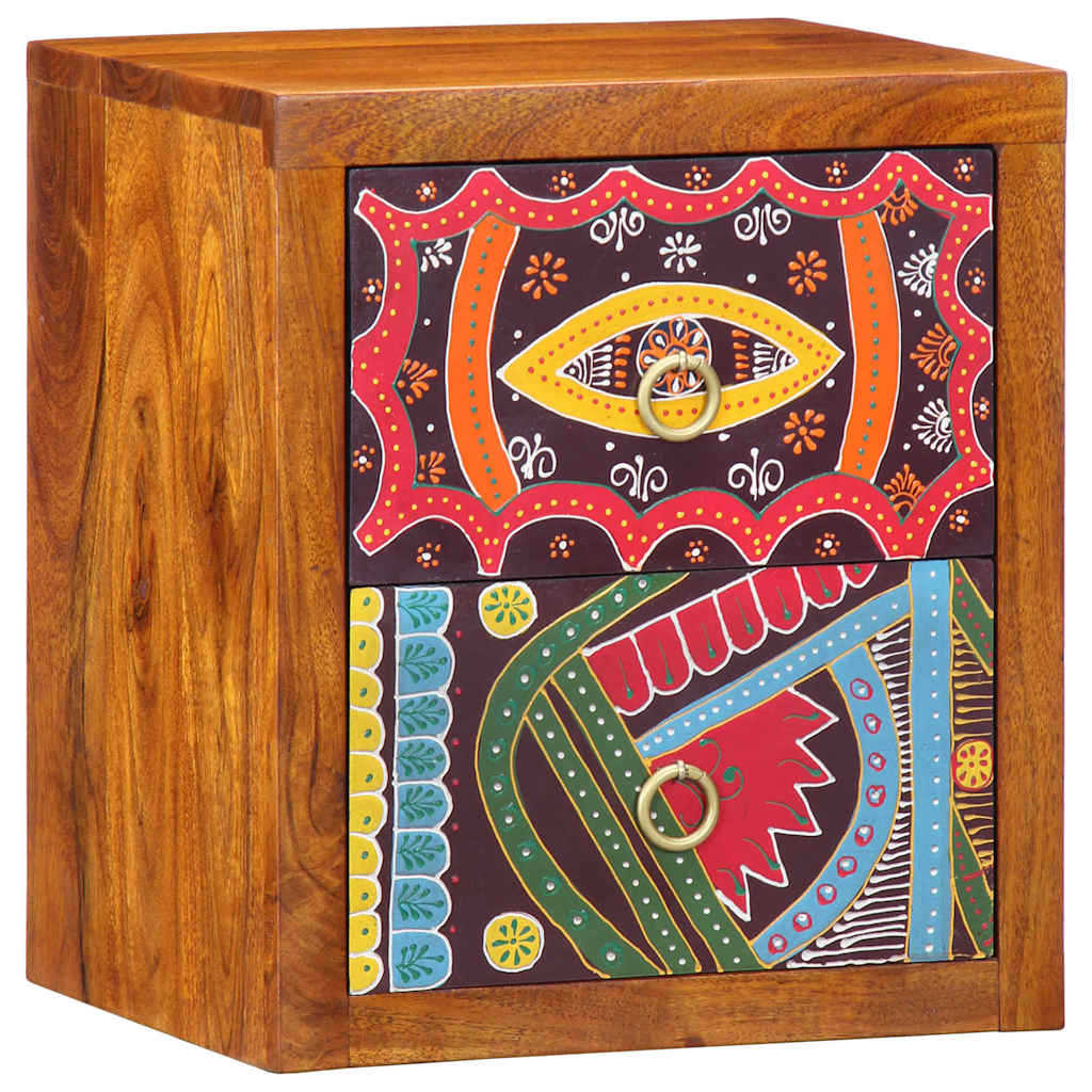 Armario de Noche con cajón 2 pcs Marrón 35 x 30 x 40 cm