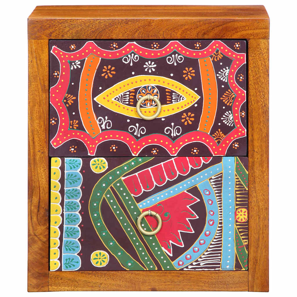 Armario de Noche con cajón 2 pcs Marrón 35 x 30 x 40 cm