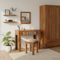 Mesa Tocador Marrón 90 x 45 x 75 cm Madera de Acacia Sólida