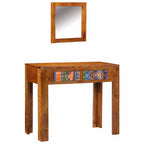 Mesa Tocador Marrón 90 x 45 x 75 cm Madera de Acacia Sólida