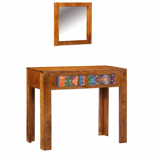 Brown Dressing Table 90 x 45 x 75 cm Solid Acacia Wood