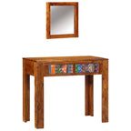 Mesa Tocador Marrón 90 x 45 x 75 cm Madera de Acacia Sólida