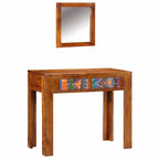 Mesa Tocador Marrón 90 x 45 x 75 cm Madera de Acacia Sólida