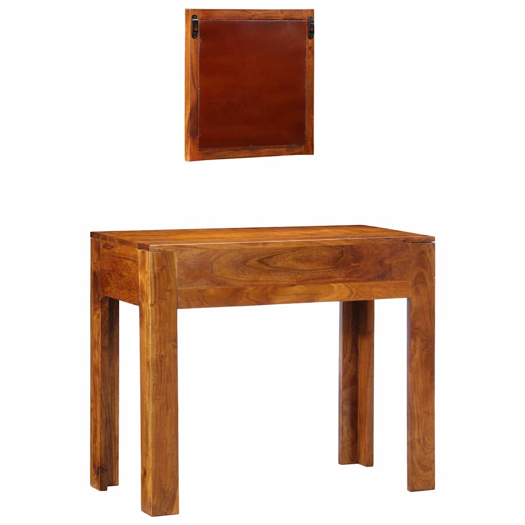 Mesa Tocador Marrón 90 x 45 x 75 cm Madera de Acacia Sólida