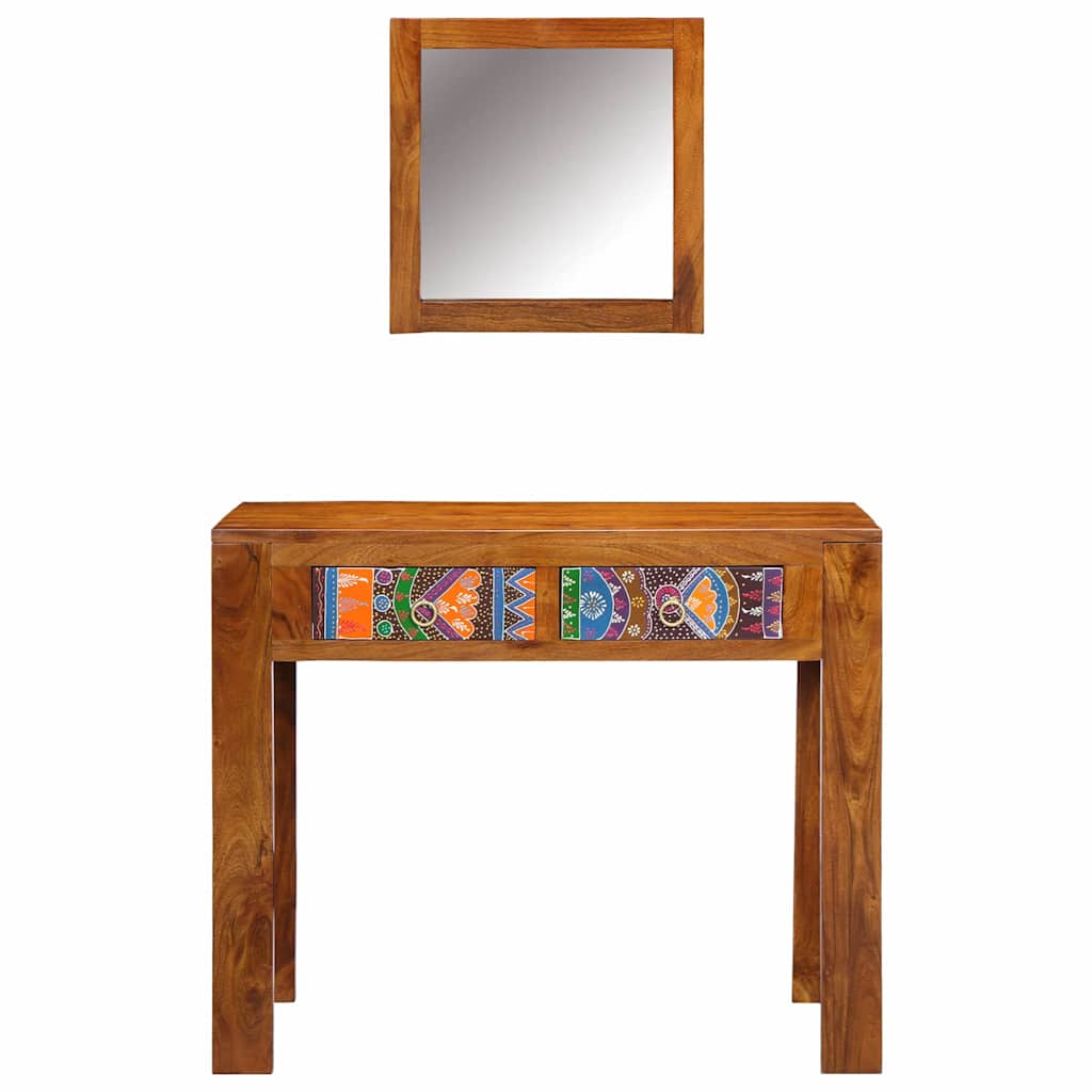 Mesa Tocador Marrón 90 x 45 x 75 cm Madera de Acacia Sólida