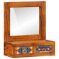 Brown Wall Cabinet 40 x 20 x 50 cm Solid Acacia Wood
