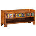 Banco para zapatos con cajón Marrón miel 100 x 35 x 45 cm