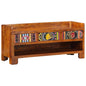 Honey Brown Shoe Bench with Drawer 100 x 35 x 45 cm