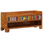 Banco para zapatos con cajón Marrón miel 100 x 35 x 45 cm