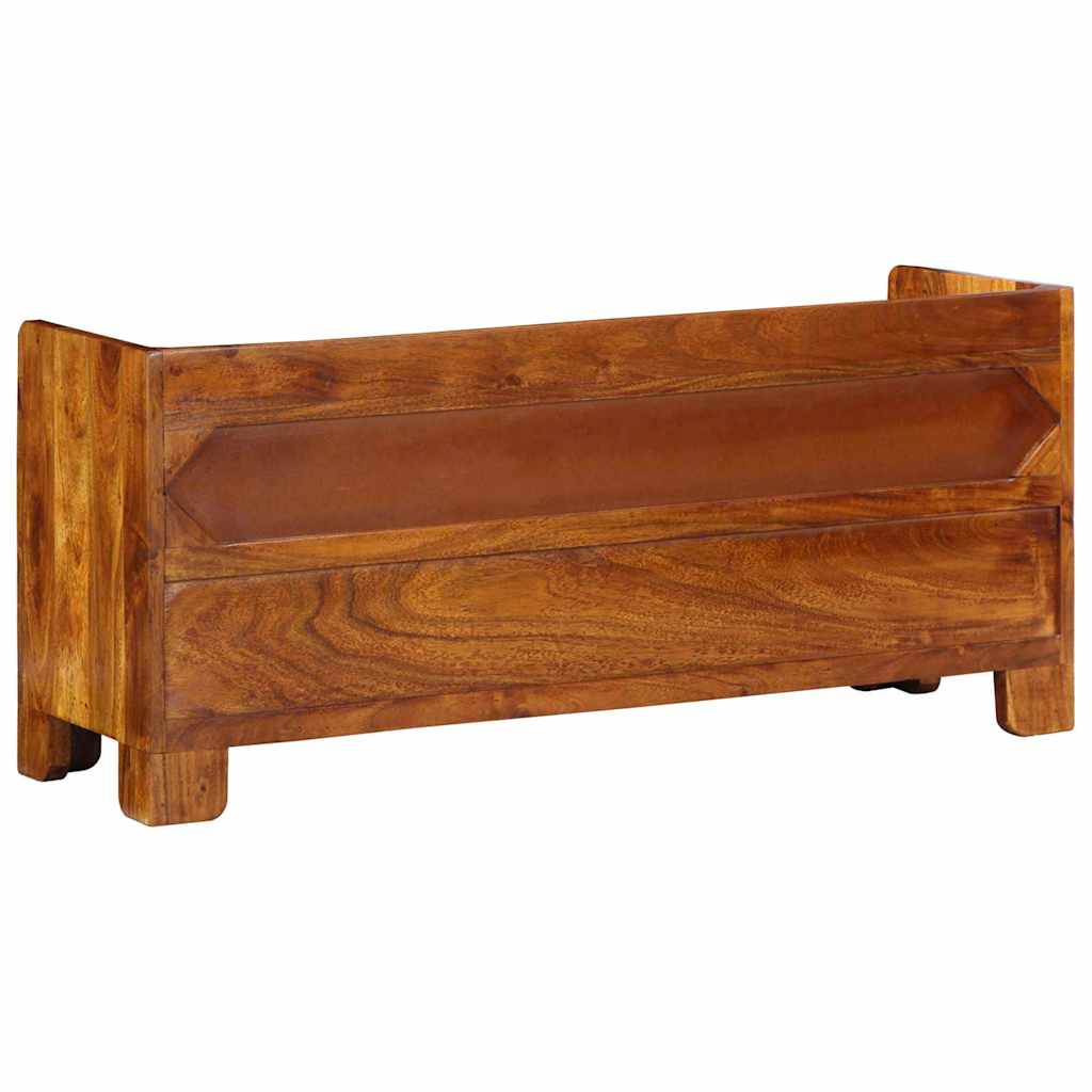 Banco para zapatos con cajón Marrón miel 100 x 35 x 45 cm