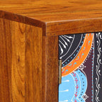 Banco para zapatos con puerta Marrón miel 100 x 35 x 45 cm