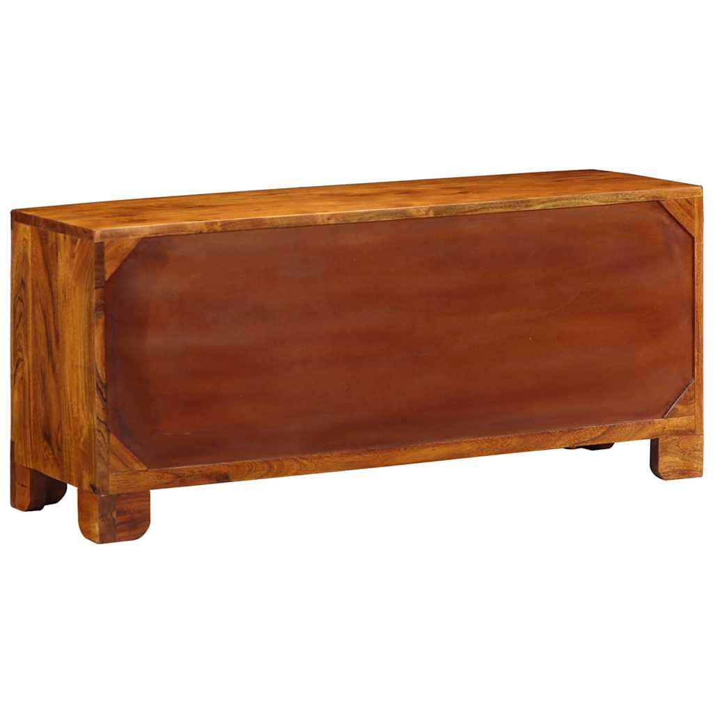 Banco para zapatos con puerta Marrón miel 100 x 35 x 45 cm