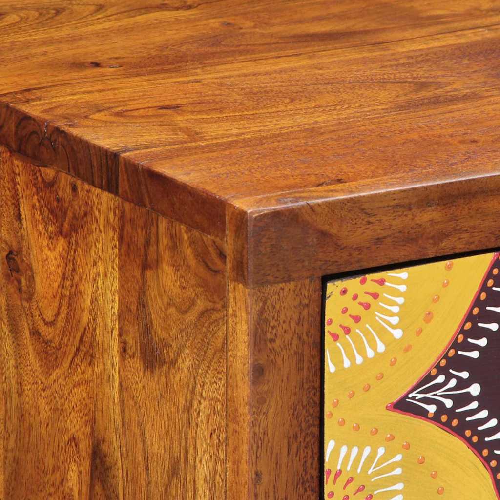 Mesa de Fin Floral con cajón Marrón 40 x 35 x 75 cm