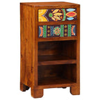 Mesa de Fin Floral con cajón Marrón 40 x 35 x 75 cm