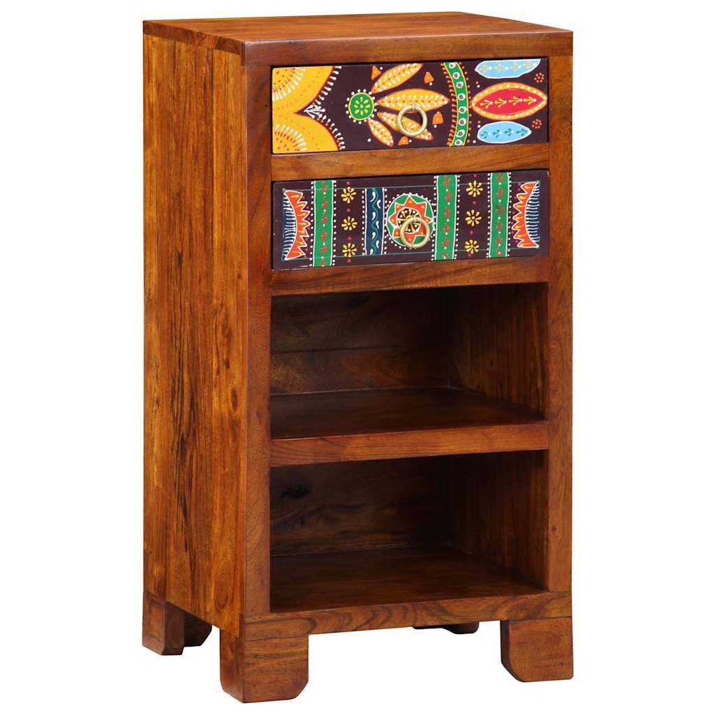 Mesa de Fin Floral con cajón Marrón 40 x 35 x 75 cm