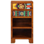 Mesa de Fin Floral con cajón Marrón 40 x 35 x 75 cm