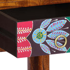 Mesa de Fin Floral con cajón Marrón 35 x 35 x 75 cm