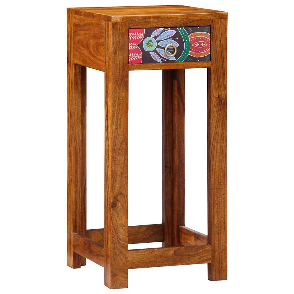 Mesa de Fin Floral con cajón Marrón 35 x 35 x 75 cm