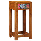 Mesa de Fin Floral con cajón Marrón 35 x 35 x 75 cm