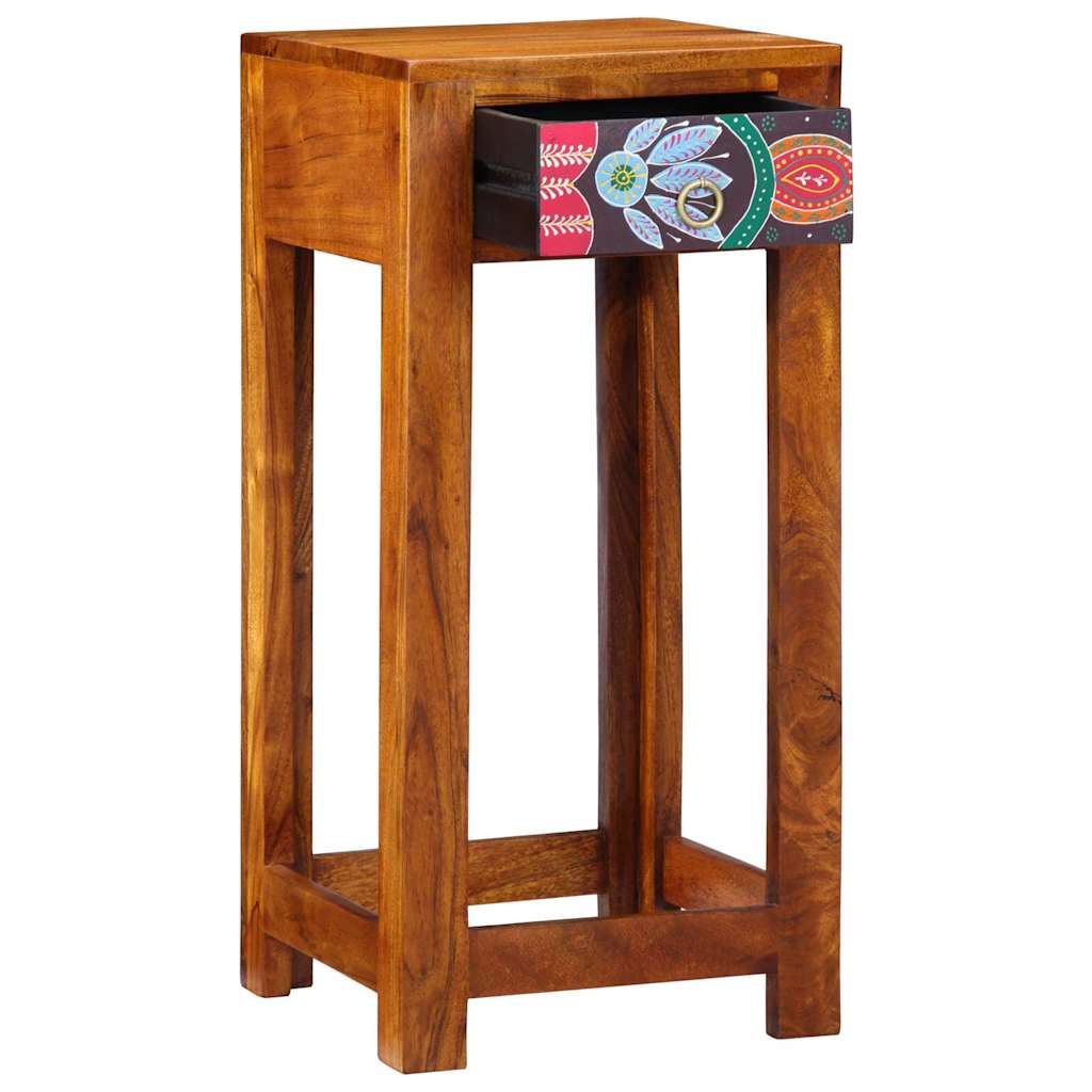 Mesa de Fin Floral con cajón Marrón 35 x 35 x 75 cm