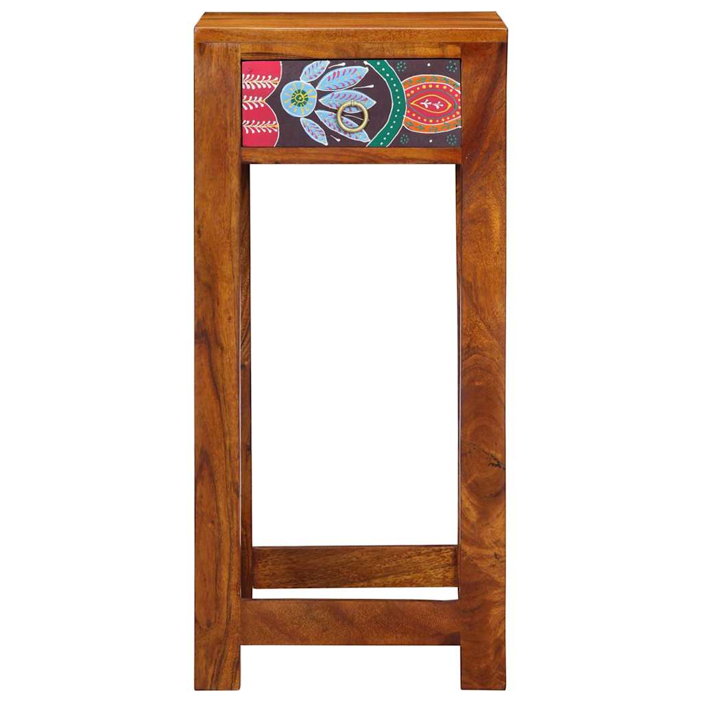 Mesa de Fin Floral con cajón Marrón 35 x 35 x 75 cm
