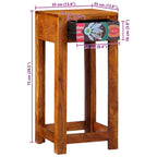 Mesa de Fin Floral con cajón Marrón 35 x 35 x 75 cm