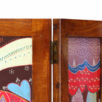 Separador de habitaciones Marrón miel 105 x 1,5 x 160 cm