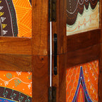 Separador de habitaciones Marrón miel 105 x 1,5 x 160 cm