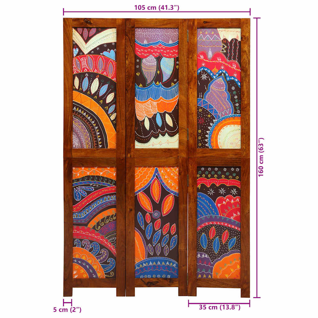 Separador de habitaciones Marrón miel 105 x 1,5 x 160 cm