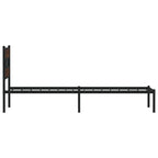 Estructura cama con cabecero sin colchón marrón roble 100x190cm