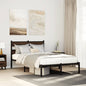 Estructura cama con cabecero sin colchón marrón roble 100x190cm