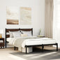 Estructura cama con cabecero sin colchón marrón roble 100x190cm