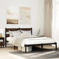 Estructura cama con cabecero sin colchón marrón roble 100x190cm