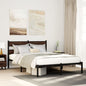 Estructura cama con cabecero sin colchón marrón roble 100x190cm