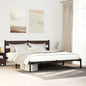 Estructura cama con cabecero sin colchón marrón roble 100x190cm