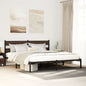 Estructura cama con cabecero sin colchón marrón roble 100x190cm