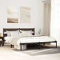 Estructura cama con cabecero sin colchón marrón roble 100x190cm