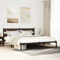Estructura cama con cabecero sin colchón marrón roble 100x190cm