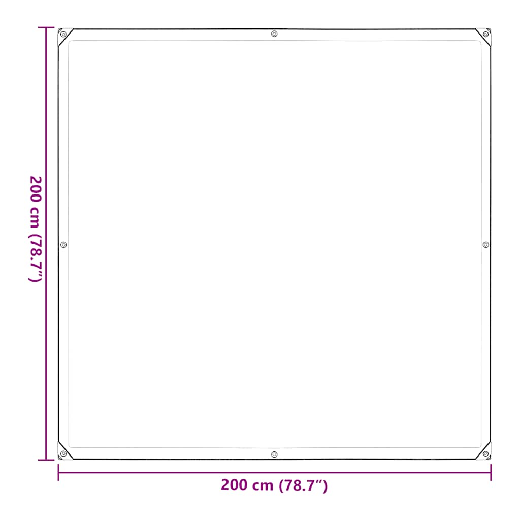 Lona transparente con ojales 2x2 m Polietileno
