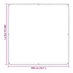 Lona transparente con ojales 2x2 m Polietileno