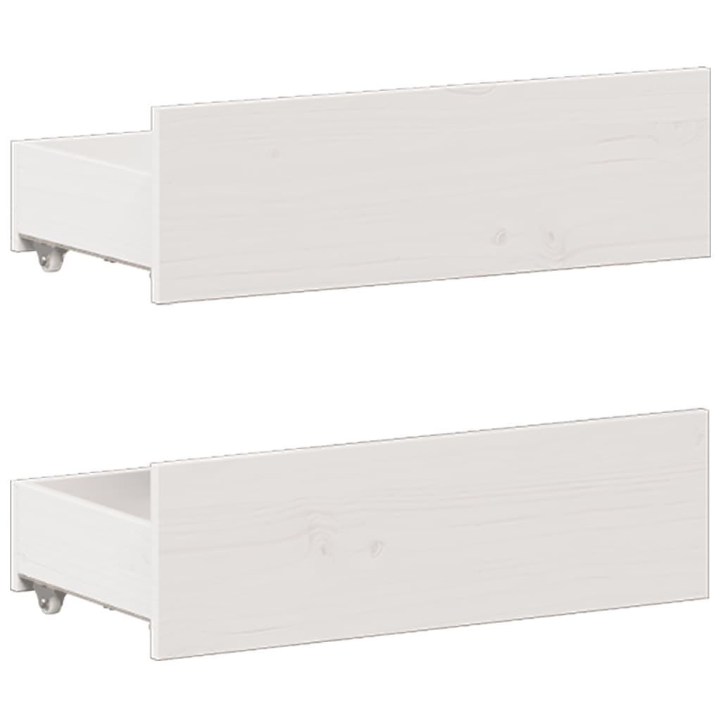 Cama sin colchón con cabecero madera de pino blanco 200x200 cm