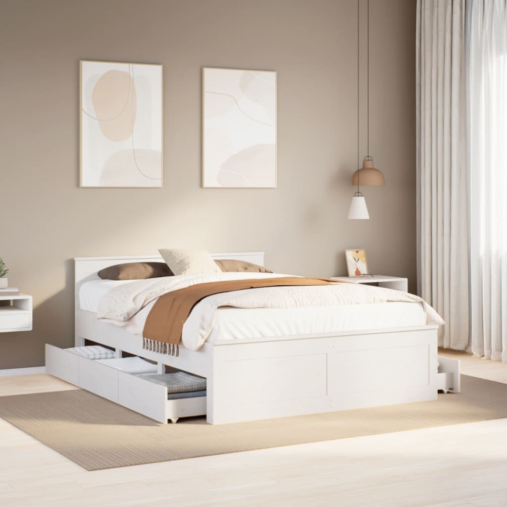 Cama con cabecero madera de ingeniería gris hormigón 150x200 cm